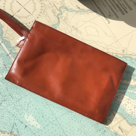 Vintage Leather Diamond Pattern Clutch - Picture 4 of 6